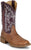 Justin Womens Ashtyn 11in Western Chestnut/Purple Goat Leather Cowboy Boots