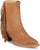 Justin Womens Bev 7in Bootie Brown Suede Fringe Ankle Boots