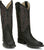 Justin Mens Three Bars AQHA Black Smooth Ostrich Cowboy Boots