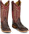 Justin Mens Burchett 13in Western Chocolate/Red Goat Leather CPX Cowboy Boots