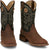 Justin Mens Big News 11in Western Walnut Leather Frontier Cowboy Boots