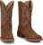 Justin Mens Big Bucks 11in Western Pecan Leather Frontier Cowboy Boots