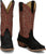 Justin Mens Cowboy Town 13in Western Onyx/Red Suede Frontier Cowboy Boots