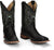 Justin Mens Haggard 11in Black Caiman George Strait Cowboy Boots