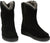 Justin Womens Heidi 8in Black Shearling Cowboy Boots