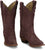 Justin Womens Fancy Merlot Suede Cowboy Boots