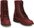 Justin Mens McKean 7in Lace-Up Roper Red Leather Work Boots