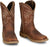 Justin Mens Daywork 11in Waterproof Pecan Water Buffalo Work Boots