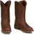 Justin Womens Blain 10in Roper Chocolate Leather Cowboy Boots