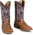 Justin Womens Ashtyn 11in Western Chestnut/Purple Goat Leather Cowboy Boots