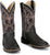 Justin Womens Ashtyn 11in Western Black Goat Leather Cowboy Boots