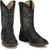 Justin Mens Zeke 11in Western Black Leather Cowboy Boots