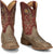 Justin Mens Pickett 11in Western Greige Leather Cowboy Boots