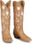 Justin Womens May 15in Western Antique Tan Cowhide Cowboy Boots