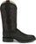 Justin Mens Three Bars AQHA Black Smooth Ostrich Cowboy Boots