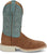 Justin Mens Alamo 11in Roughout Golden Tan/Blue Leather Bent Rail Cowboy Boots