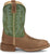 Justin Mens Big Bucks 11in Western Tan/Green Leather Frontier Cowboy Boots