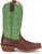 Justin Mens Show Off 13in Western Green/Bay Leather Frontier Cowboy Boots