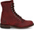 Justin Mens McKean 7in Lace-Up Roper Red Leather Work Boots