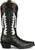 Justin Womens Faye 15in Western Black Leather Cowboy Boots