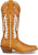 Justin Womens Faye 15in Western Cognac Leather Cowboy Boots