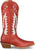 Justin Womens Faye 15in Western Red/Ivory Leather Cowboy Boots