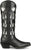 Justin Womens May 15in Western Black Cowhide Cowboy Boots