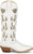 Justin Womens May 15in Western Vintage White Cowhide Cowboy Boots