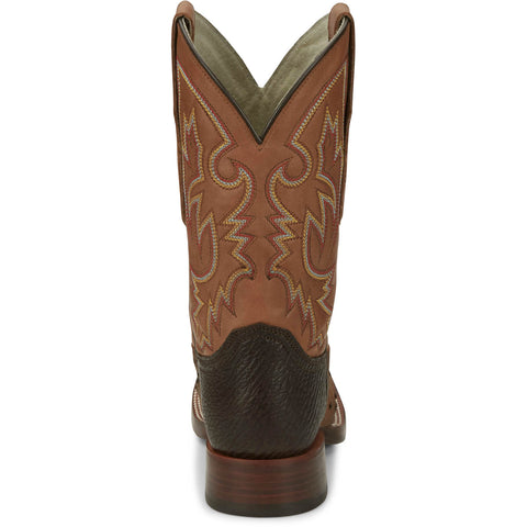 Justin Mens King AQHA Saddle Full Quill Ostrich Cowboy Boots