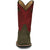 Justin Mens Show Stopper 11in Western Ash/Red Leather Frontier Cowboy Boots