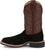 Justin Mens Alamo 11in Roughout Black Leather Bent Rail Cowboy Boots