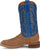 Justin Womens Peyton 11in Western Distressed Cognac/Blue Leather Cowboy Boots