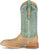 Justin Mens Burchett 13in Western Bone/Aqua Goat Leather CPX Cowboy Boots