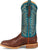 Justin Mens Burchett 13in Western Brown/Blue Goat Leather CPX Cowboy Boots