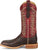 Justin Mens Burchett 13in Western Chocolate/Red Goat Leather CPX Cowboy Boots