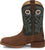 Justin Mens Big News 11in Western Pecan Leather Frontier Cowboy Boots
