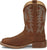 Justin Mens Big Bucks 11in Western Pecan Leather Frontier Cowboy Boots