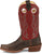 Justin Mens Ante Up 13in Western Hickory/Red Leather Frontier Cowboy Boots