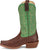 Justin Mens Show Off 13in Western Green/Bay Leather Frontier Cowboy Boots