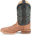 Justin Mens Moseley Cognac/Green FQ Ostrich Cowboy Boots
