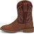 Justin Kids Unisex Canter Junior Roasted Cognac Leather Cowboy Boots
