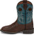 Justin Kids Unisex Bowline Junior Walnut/Blue Leather Cowboy Boots