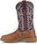 Justin Womens Ashtyn 11in Western Chestnut/Purple Goat Leather Cowboy Boots