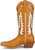 Justin Womens Faye 15in Western Cognac Leather Cowboy Boots