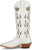 Justin Womens May 15in Western Vintage White Cowhide Cowboy Boots