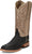Justin Mens Doc Bar AQHA Black/Beige Full Quill Ostrich Cowboy Boots