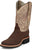 Justin Mens Peppy San Badger AQHA Kango Tobac Smooth Ostrich Cowboy Boots