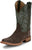 Justin Mens Fergus 11in Roughout Chocolate Leather Bent Rail Cowboy Boots