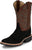 Justin Mens Alamo 11in Roughout Black Leather Bent Rail Cowboy Boots
