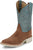 Justin Mens Alamo 11in Roughout Golden Tan/Blue Leather Bent Rail Cowboy Boots